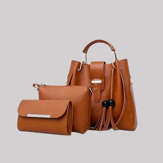 Brava 3-in-1 Beige Bag Set