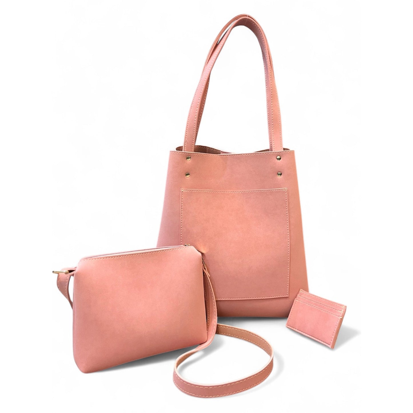 Crescent Suede Tote –  Luxury Set by Luna Persona