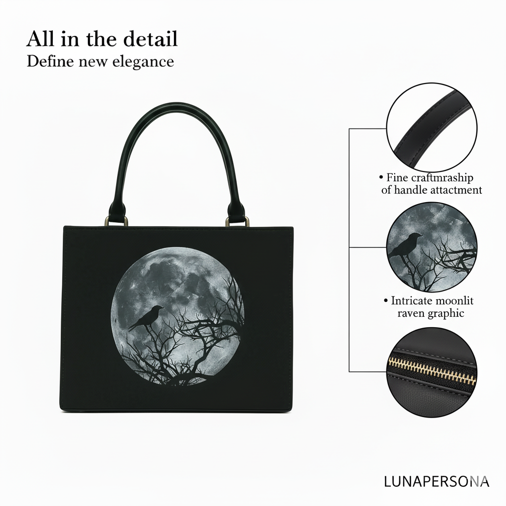 Midnight Canvas Tote by Luna Persona