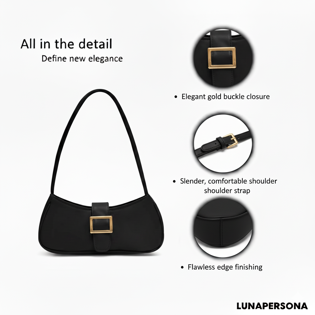 Bella Black Shoulder Bag